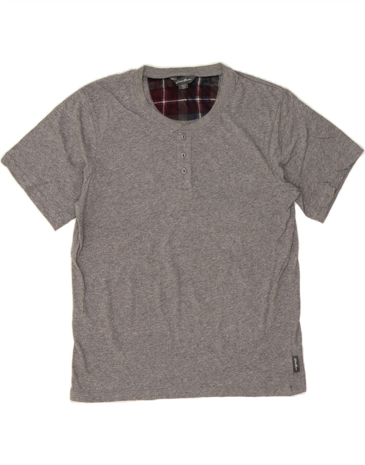 EDDIE BAUER Mens T-Shirt Top Medium Grey Cotton Vintage Eddie Bauer and Second-Hand Eddie Bauer from Messina Hembry 