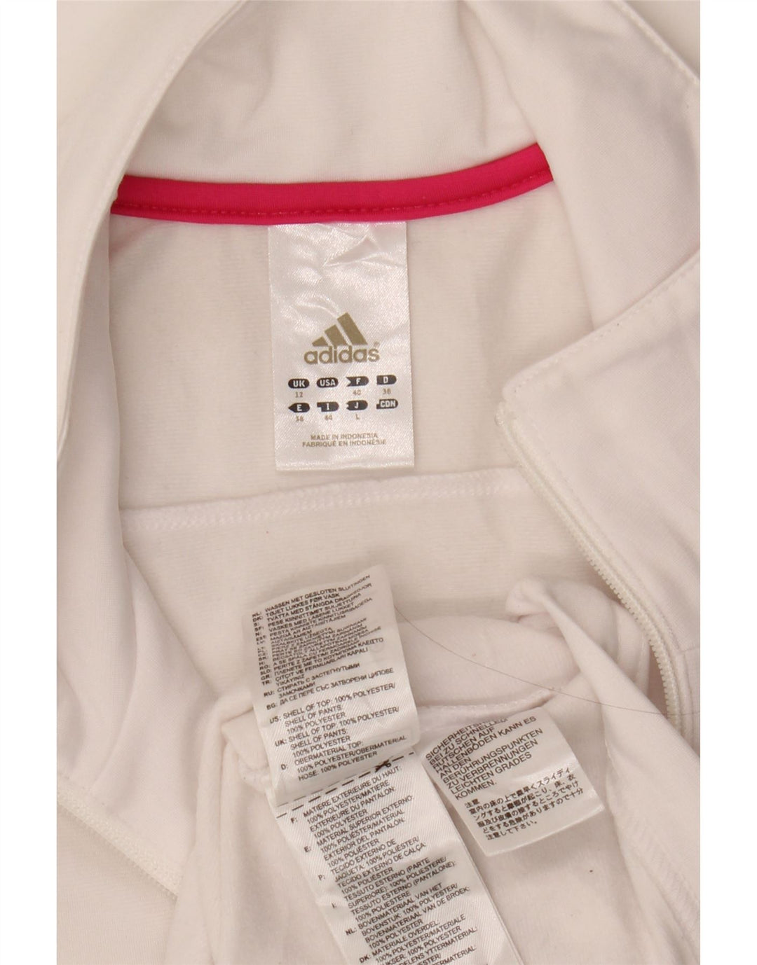Γυναικεία αθλητική φόρμα ADIDAS Top Jacket UK 12 Medium White Colourblock