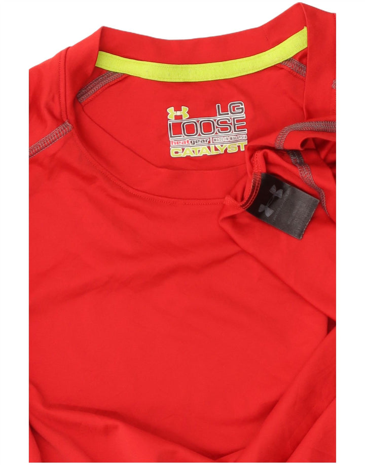 Ανδρικό μπλουζάκι UNDER Armor Heat Gear Top μεγάλο κόκκινο πολυεστέρα