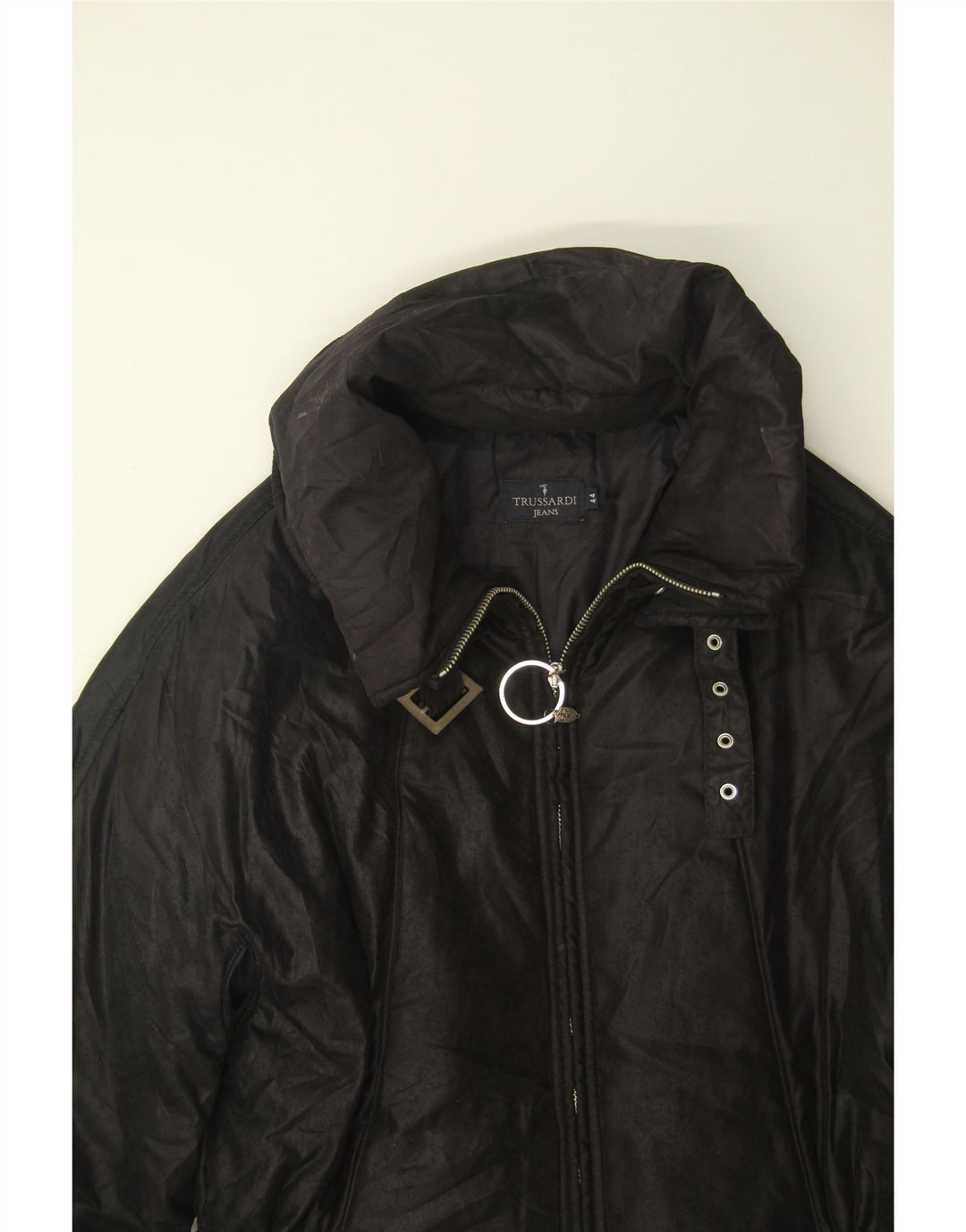 TRUSSARDI JEANS Womens Padded Jacket IT 44 Medium Black Vintage Trussardi Jeans and Second-Hand Trussardi Jeans from Messina Hembry 