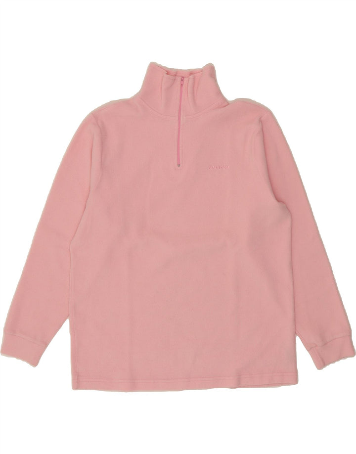 INVICTA Womens Zip Neck Fleece Jumper UK 16 Large Pink Polyester Vintage Invicta and Second-Hand Invicta from Messina Hembry 