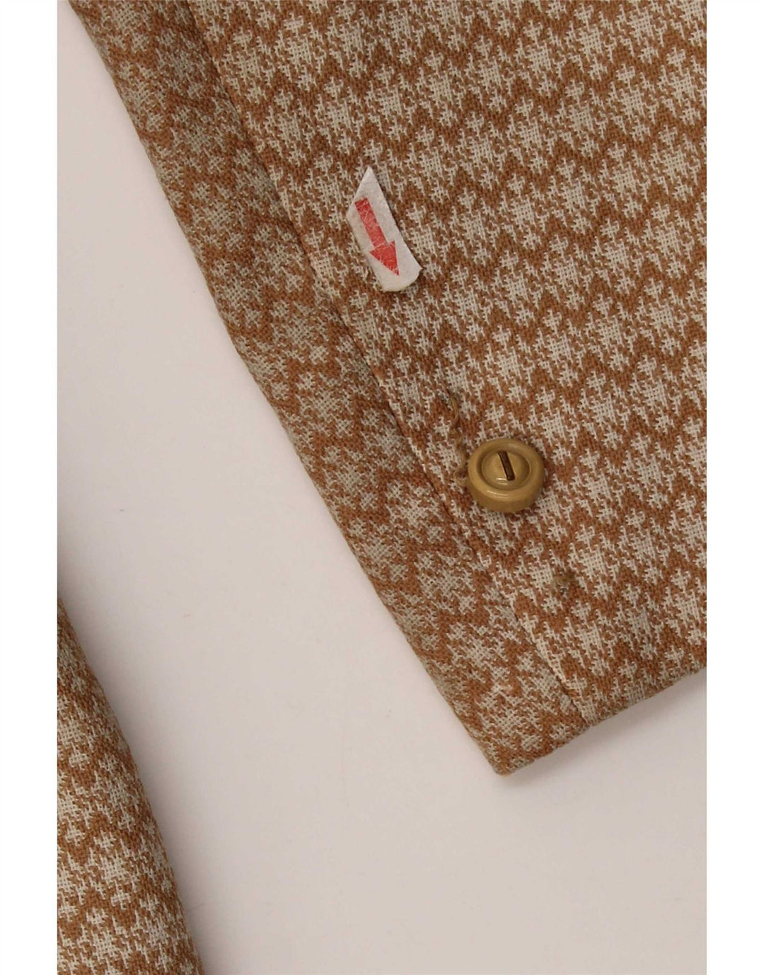 Vintage γυναικείο πανωφόρι UK 10 Small Beige Geometric