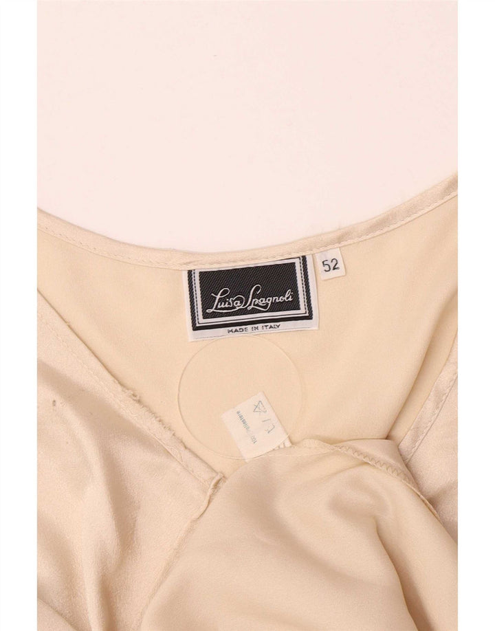 Luisa Spagnoli Γυναικείο γιλέκο Crop Top IT 42 2XL Beige Polyester