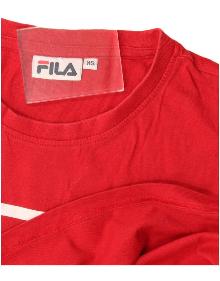 Ανδρικό γραφικό T-Shirt Fila Top XS Red