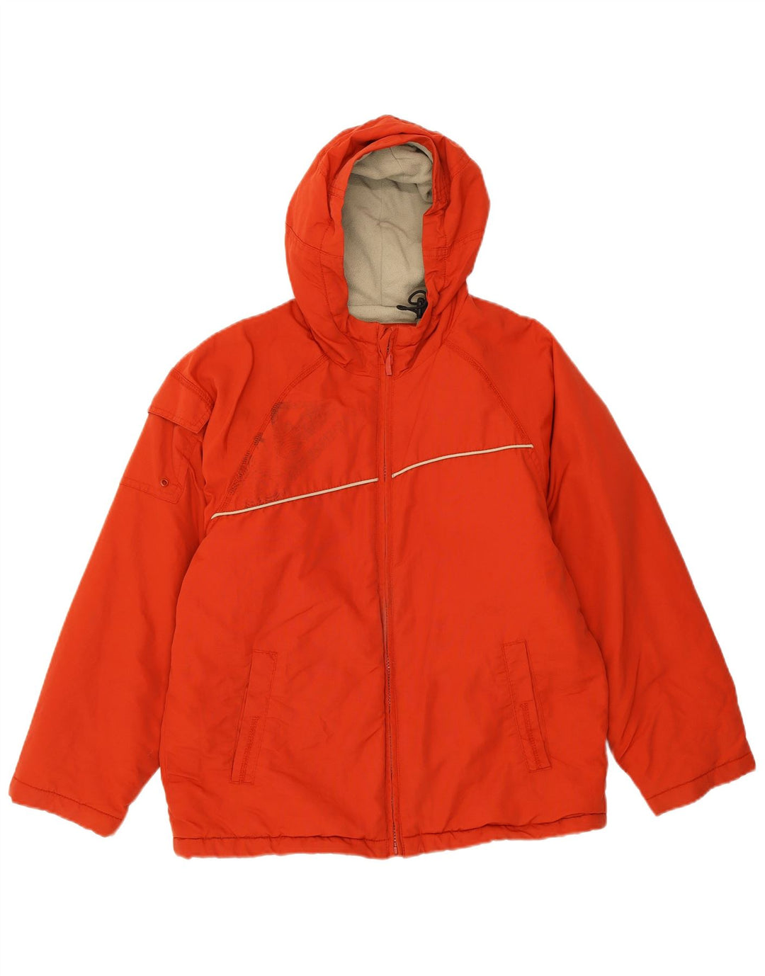 QUIKSILVER Girls Hooded Windbreaker Jacket 13-14 Years Red Polyamide