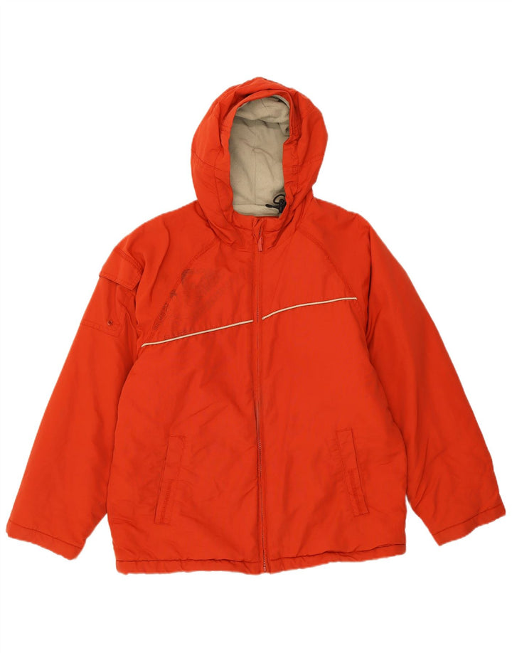 QUIKSILVER Girls Hooded Windbreaker Jacket 13-14 Years Red Polyamide