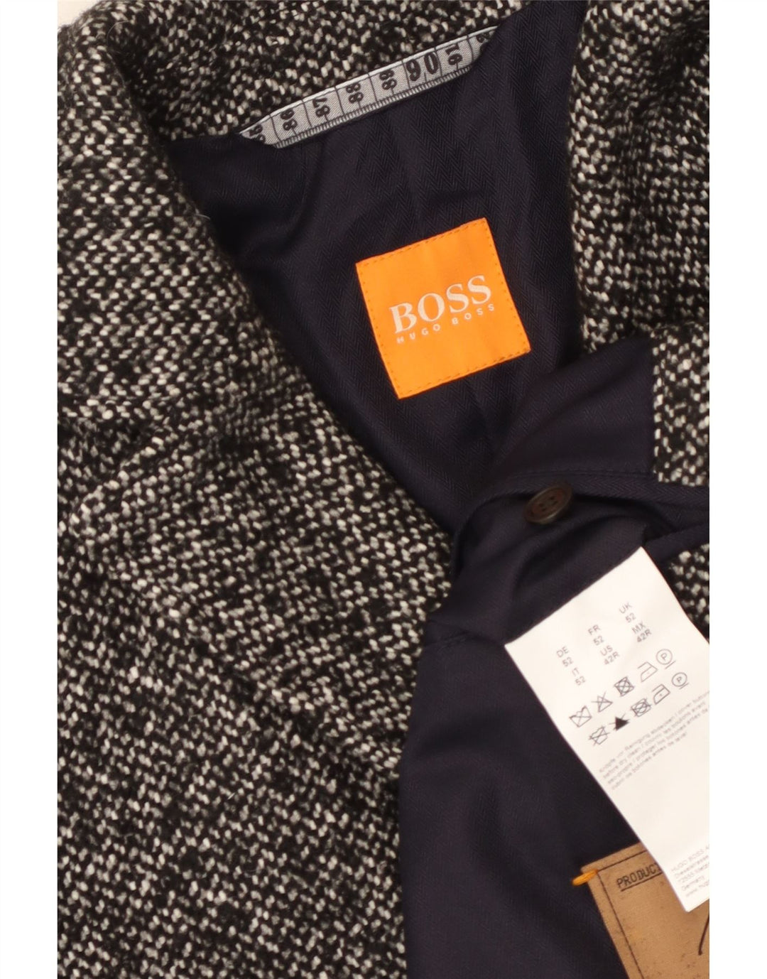 Ανδρικό πανωφόρι Hugo Boss EU 52 XL Ακρυλικό με γκρι φλύκταινες