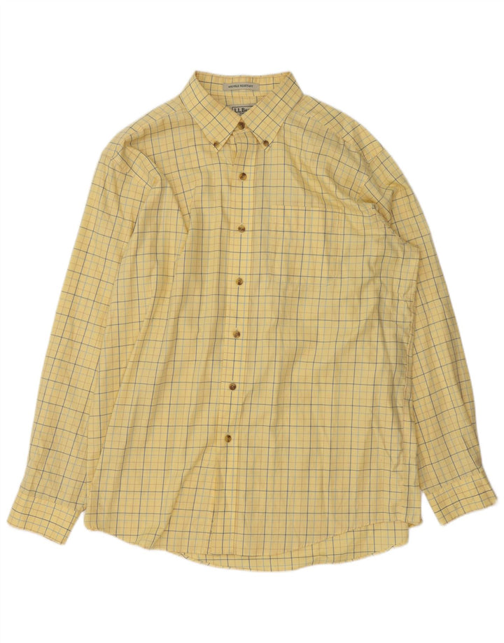 Ανδρικό πουκάμισο L.L.Bean Large Yellow Check Cotton