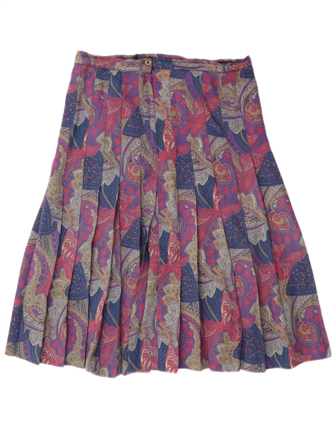 Vintage Γυναικεία Πλισέ Φούστα W32 Μεγάλη πολύχρωμη Paisley