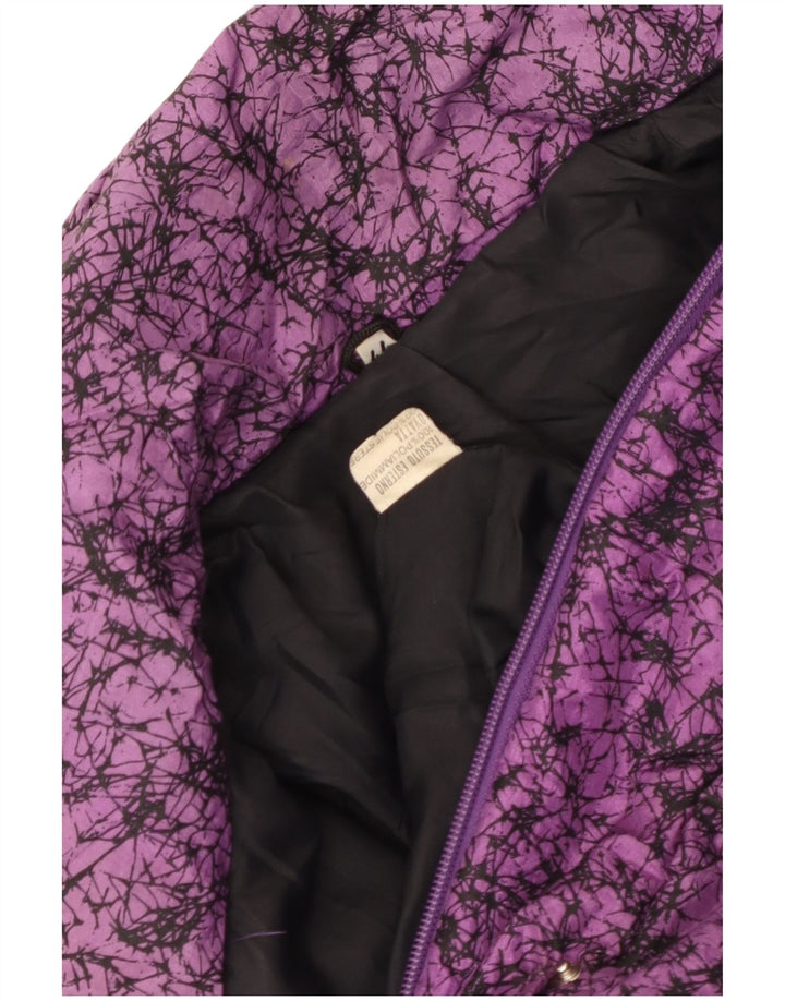 Vintage Γυναικείο Abstract Pattern Μπουφάν αντιανεμικό IT 44 Medium Purple