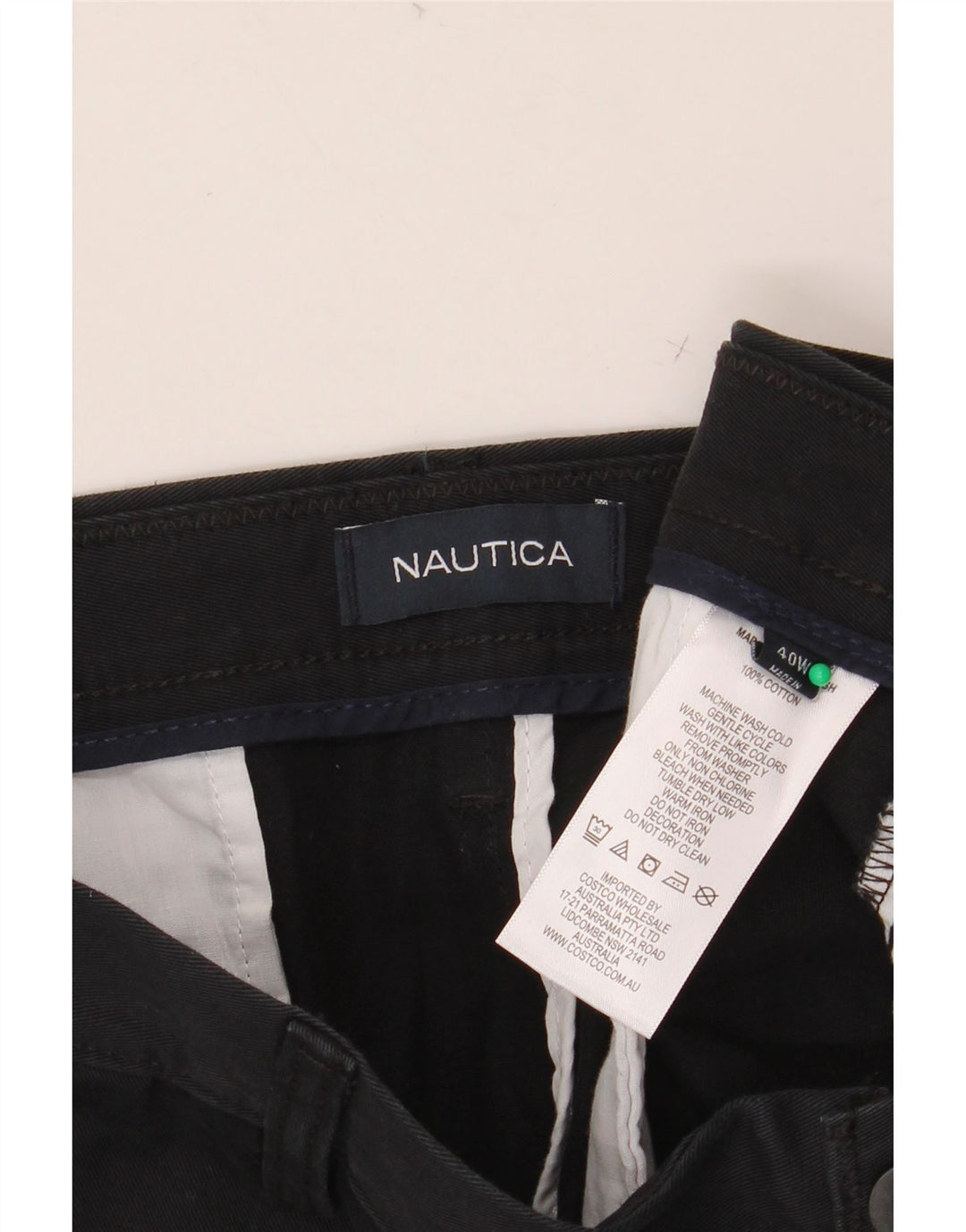 NAUTICA Ανδρικό σορτς Chino W40 XL Μαύρο βαμβακερό