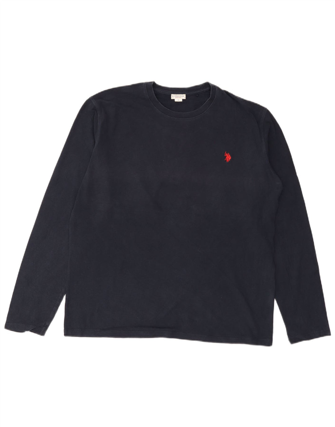 Πόλο Ασν. Ανδρικό τοπ μακρυμάνικο XL Navy Blue Cotton