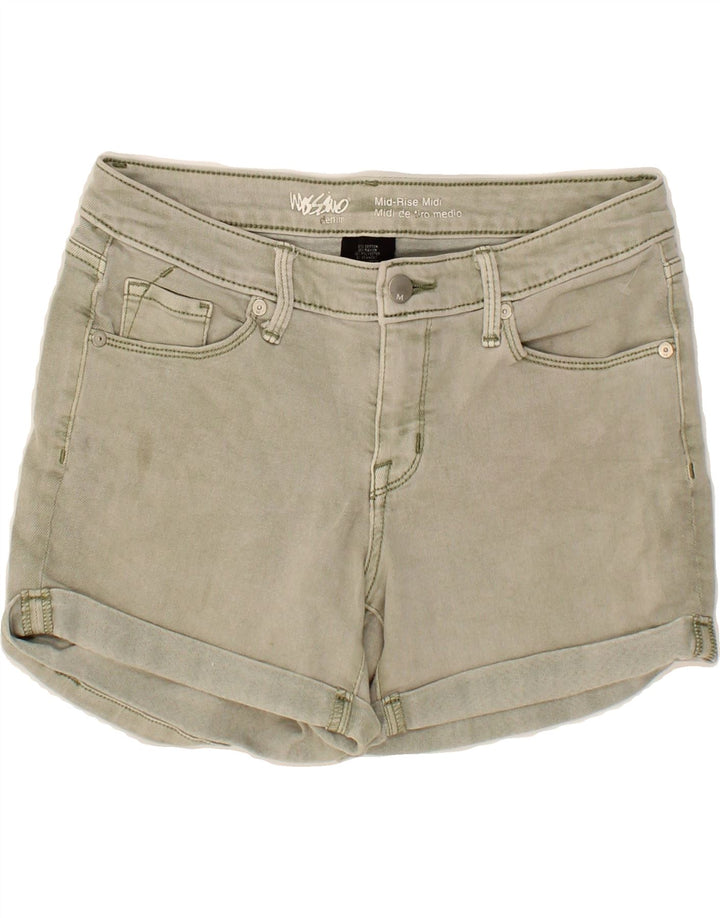 MOSSIMO Womens Mid Rise Denim Shorts W28 Medium Green Cotton Vintage Mossimo and Second-Hand Mossimo from Messina Hembry 
