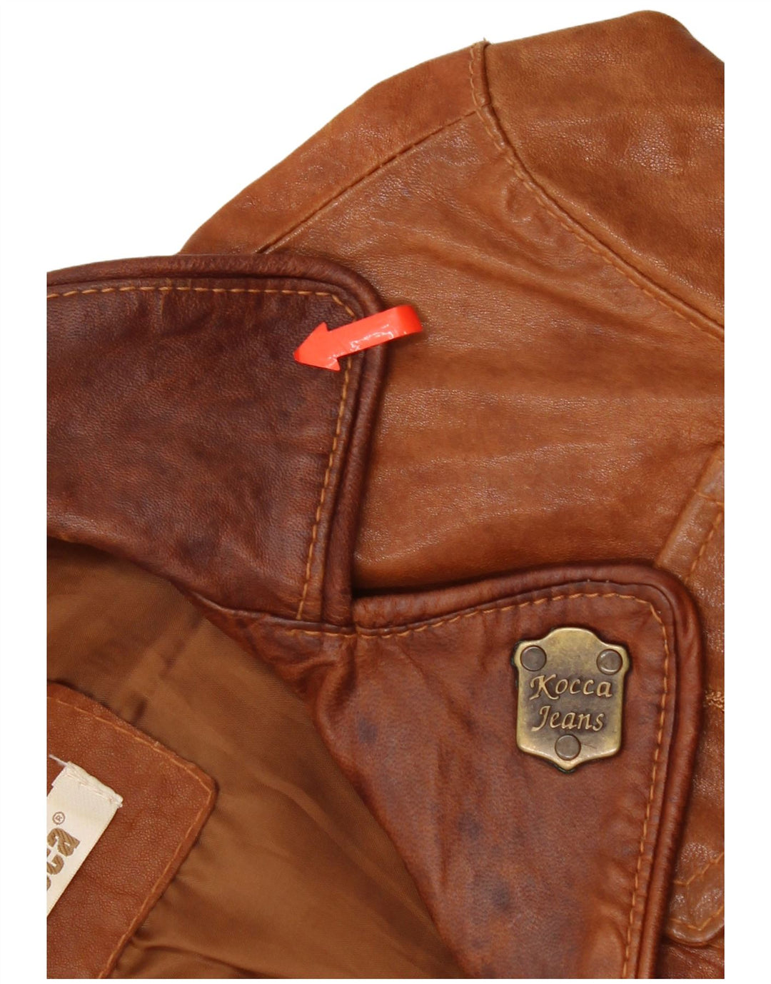 KOCCA Γυναικείο Δερμάτινο Μπουφάν UK 10 Small Brown Δερμάτινο