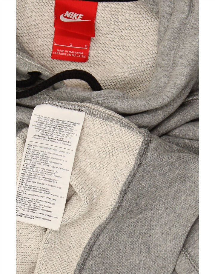 Ανδρικό φούτερ με κουκούλα NIKE, μεγάλο γκρι βαμβακερό