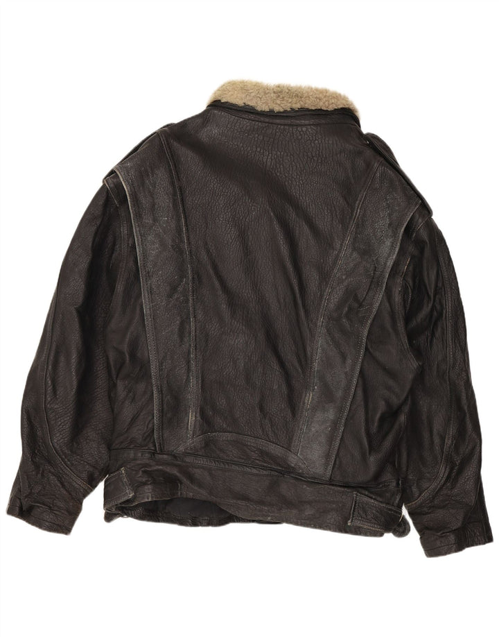 Clout Ανδρικό Δερμάτινο Μπουφάν Biker UK 42 XL Μαύρο Δερμάτινο