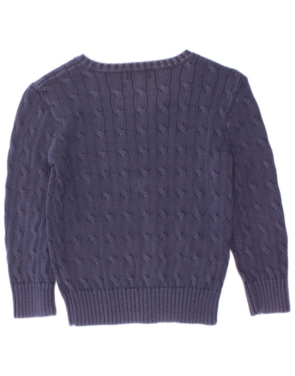 Polo Ralph Lauren Boys Boat Neck Jumper πουλόβερ 5-6 ετών Navy Blue Cotton