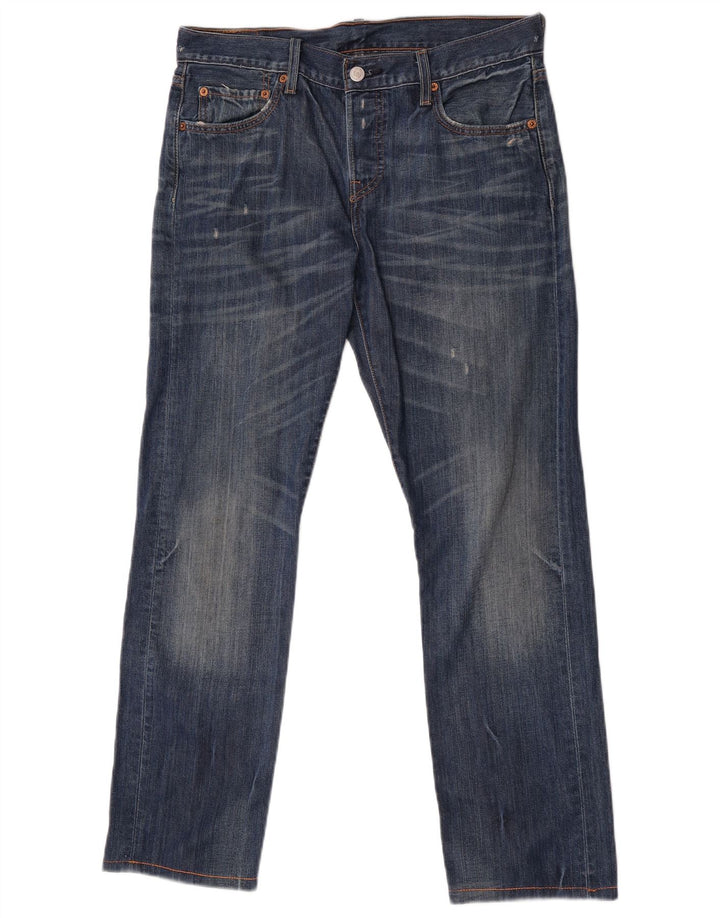 Levi's Mens 501 Distressed Straight Jeans W32 L29 Blue