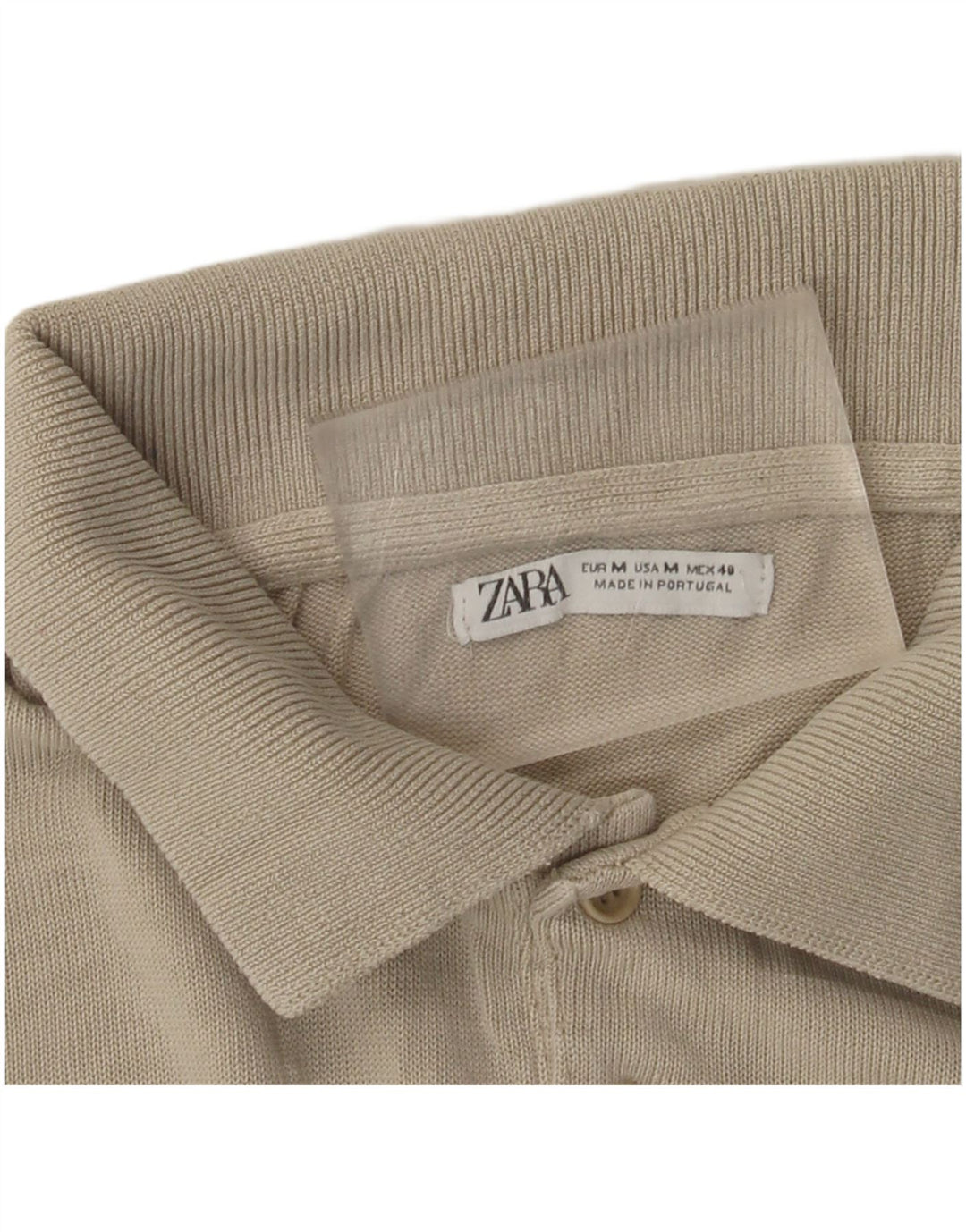 Ανδρικό μακρυμάνικο μπλουζάκι πόλο Zara σε μεσαίο γκρι