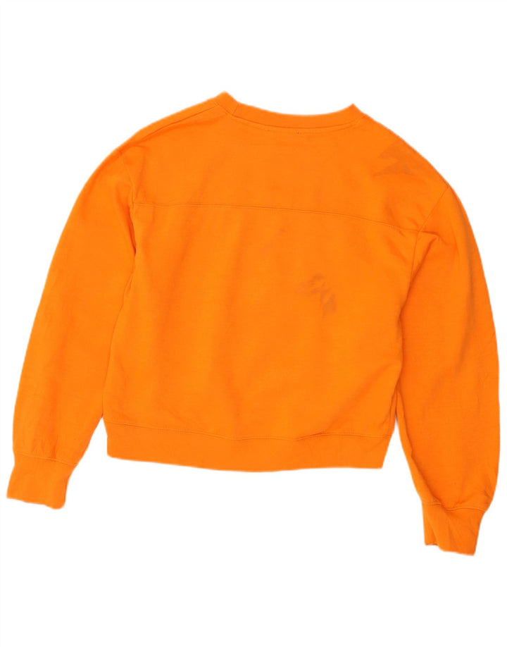Zara Γυναικεία φούτερ μεγάλου μεγέθους Crop Jumper UK 10 Small Orange Polyester