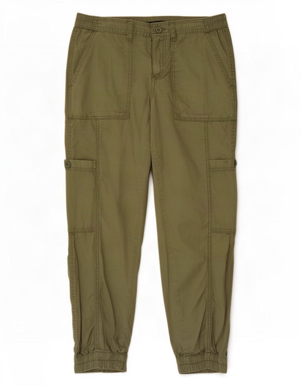 Gap Γυναικείο Crop Cargo Παντελόνι UK 14 Large W30 L25 Khaki Cotton