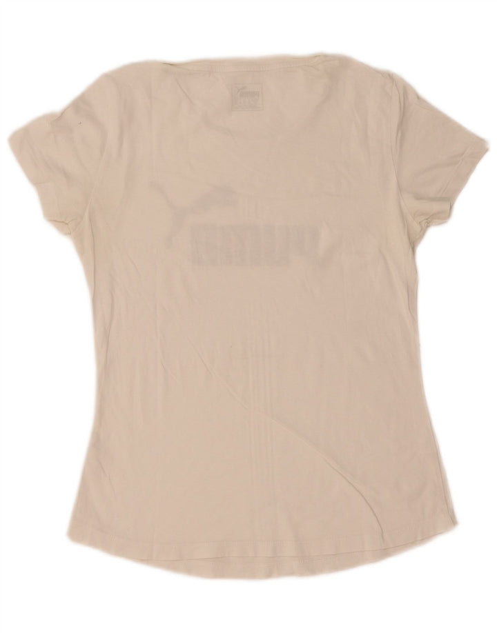 Γυναικείο γραφικό μπλουζάκι Puma Top UK 10 Small White
