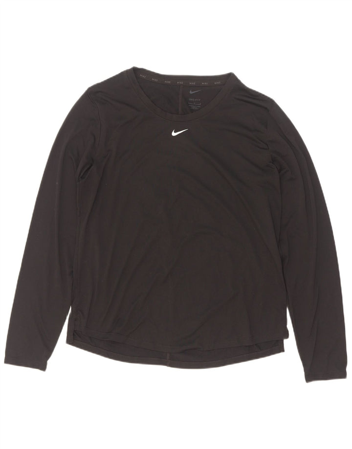 Γυναικείο Nike Dri Fit Μακρυμάνικο UK 16 Large μαύρο πολυεστέρα