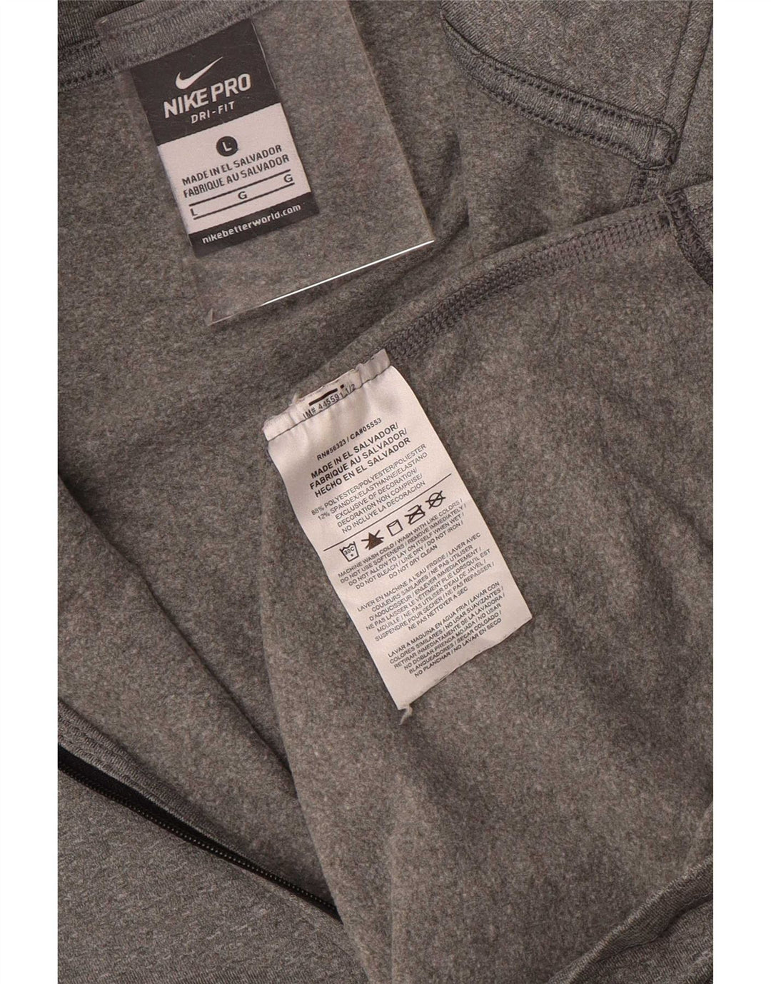 Γυναικεία φόρμα πουλόβερ με φερμουάρ Nike Dri Fit Top UK 14 Large Grey