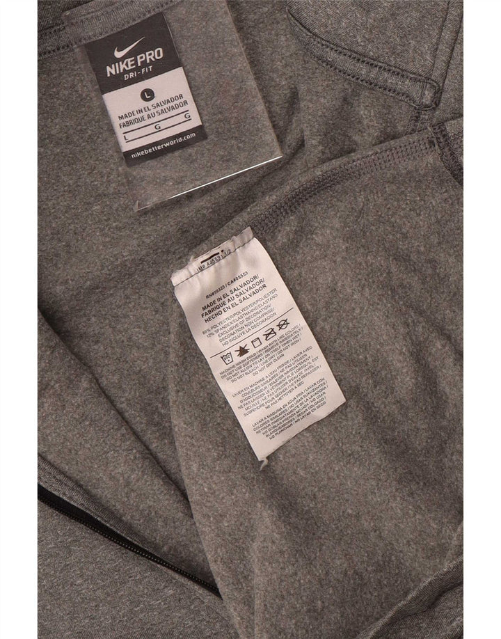 Γυναικεία φόρμα πουλόβερ με φερμουάρ Nike Dri Fit Top UK 14 Large Grey