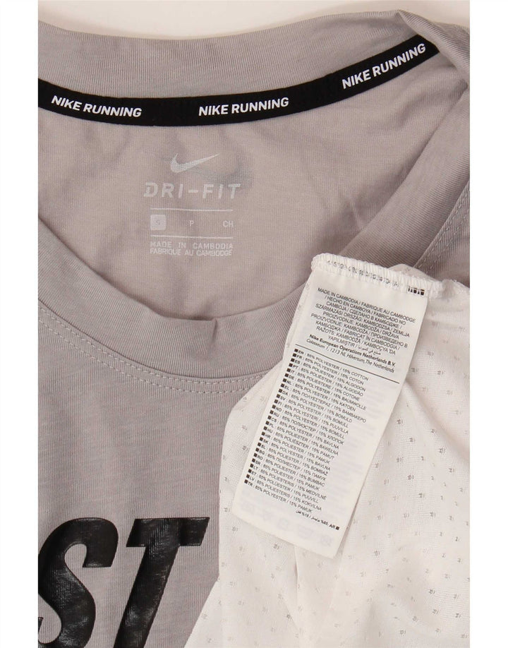 Γυναικείο γραφικό μπλουζάκι Nike Crop τοπ 10 μικρού γκρι πολυεστέρα