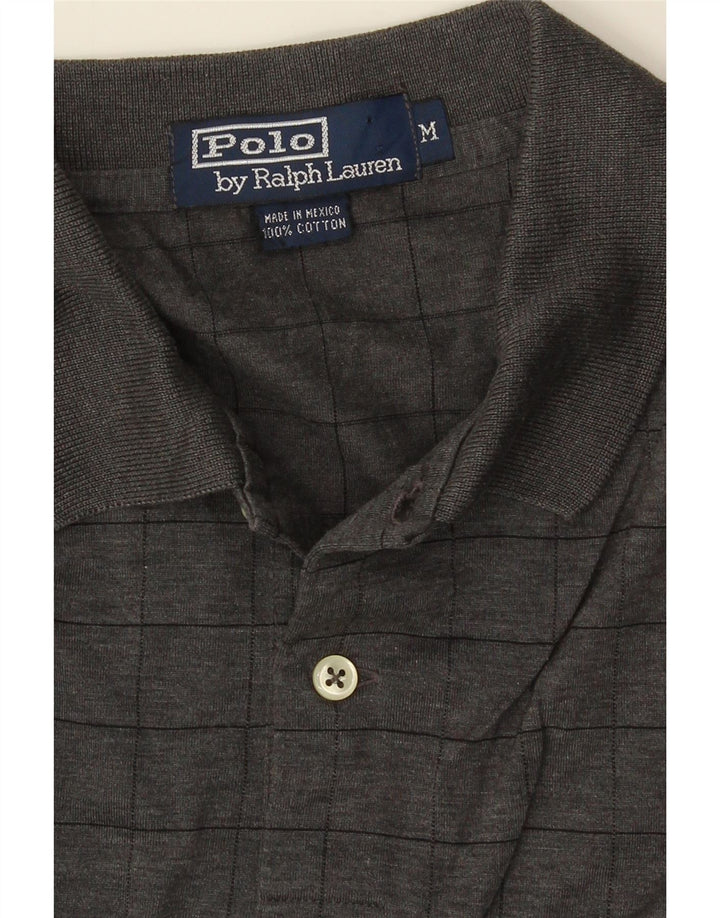 POLO RALPH LAUREN Ανδρικό πουκάμισο πόλο μεσαίου γκρι βαμβακερό