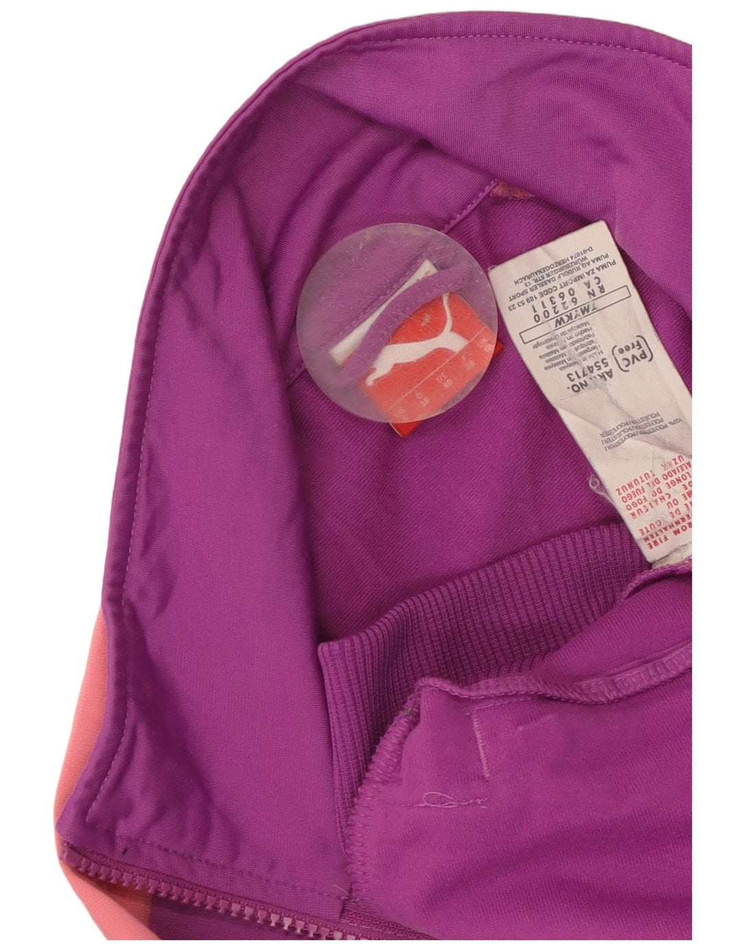 Γυναικεία αθλητική φόρμα Puma Top Jacket UK 10 Small Purple Colourblock Polyester