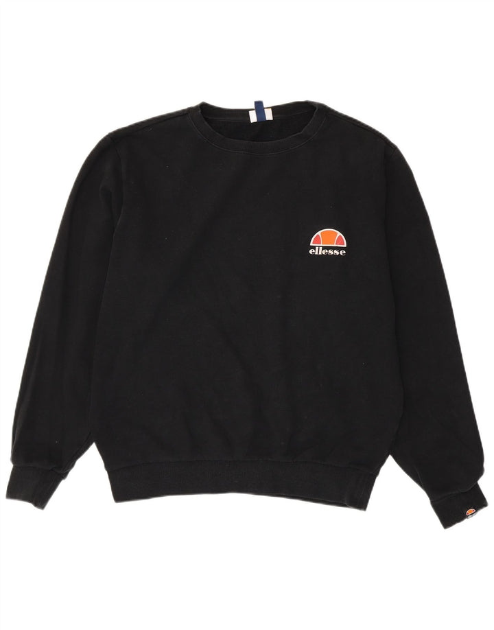 Γυναικείο φούτερ Ellesse Oversized Jumper UK 14 μεγάλο μαύρο βαμβακερό