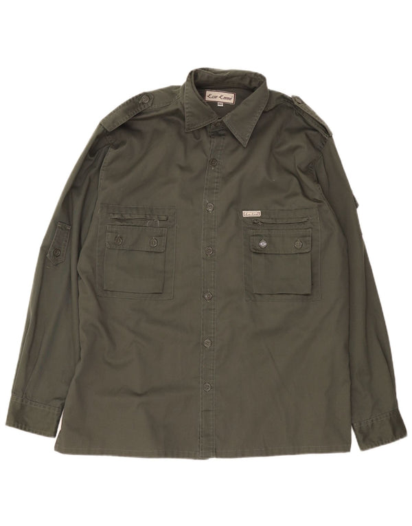 Ανδρικό στρατιωτικό πουκάμισο ESSE EMME Medium Khaki Polyester