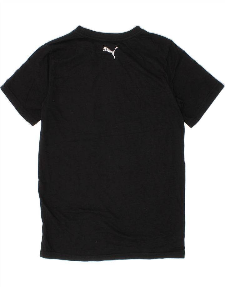 PUMA Boys Graphic T-Shirt Top 10-11 Years Medium Black Vintage Puma and Second-Hand Puma from Messina Hembry 