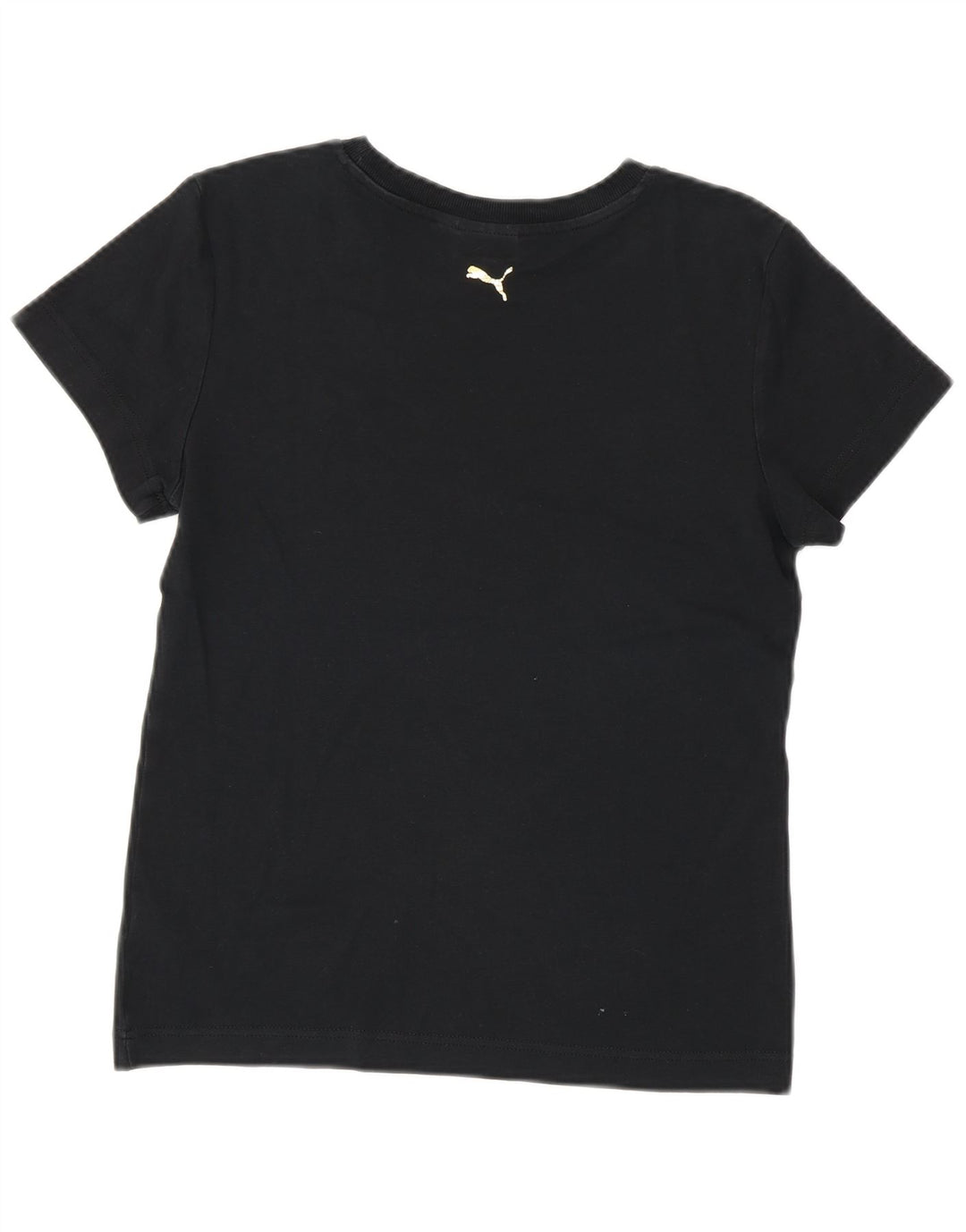 Puma Γυναικείο T-Shirt Top UK 14 Μεσαίο μαύρο βαμβακερό