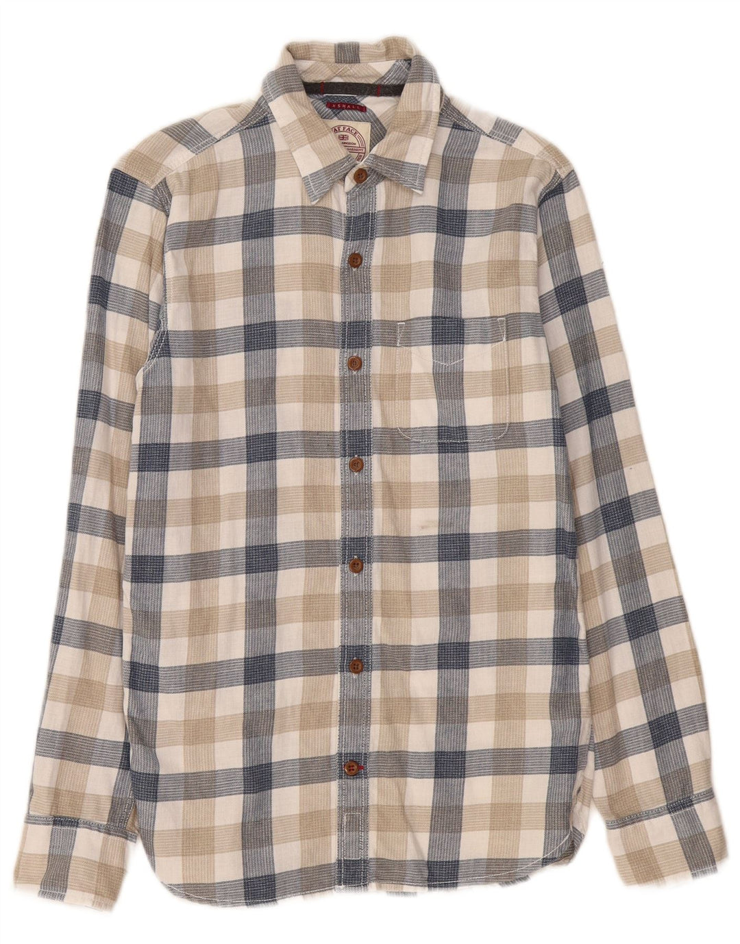Ανδρικό φανελένιο πουκάμισο Fat Face XS Beige Check Cotton