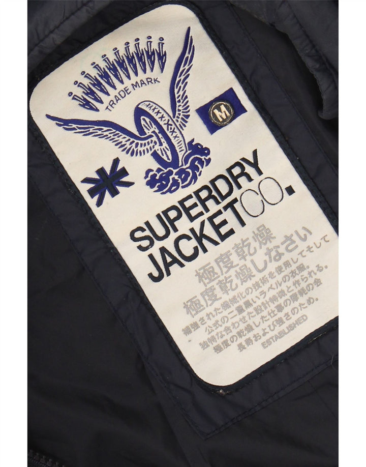 Superdry γυναικείο καπιτονέ μπουφάν UK 12 Medium Navy Blue