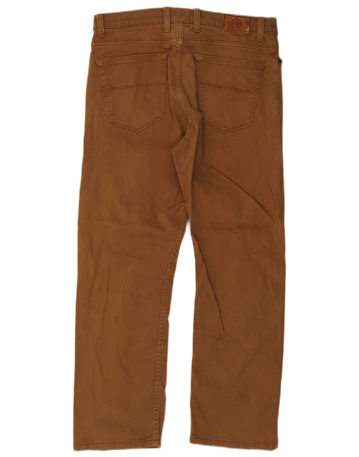 Marks & Spencer Ανδρικό Τζιν Μπλε Harbor Straight W34 L29 Καφέ βαμβακερό