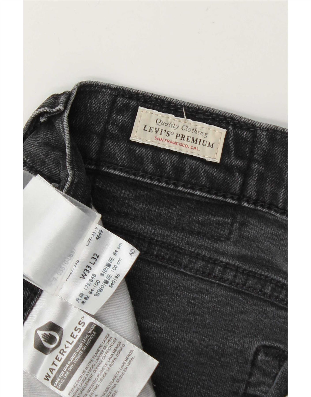 Ανδρικό τζιν Levi's Slim W33 L32 Γκρι βαμβακερό