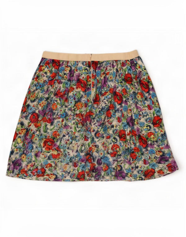 Topshop Γυναικεία Μίνι Φούστα UK 12 Medium W28 Πολύχρωμη φλοράλ βισκόζη