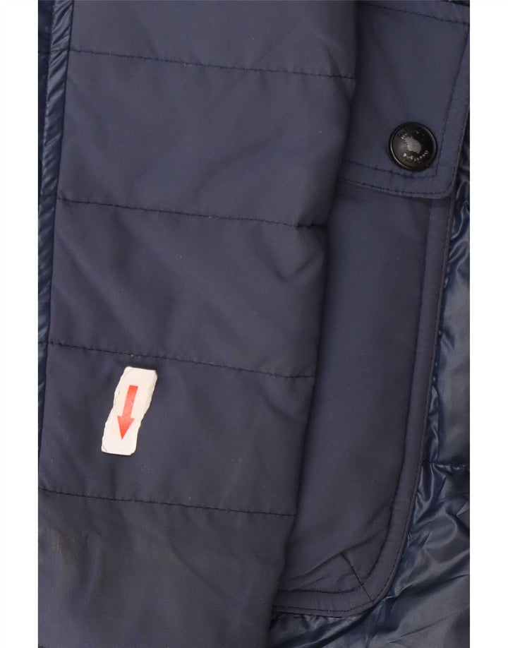 Refrigue Γυναικείο παλτό UK 14 Large Navy Blue Polyester