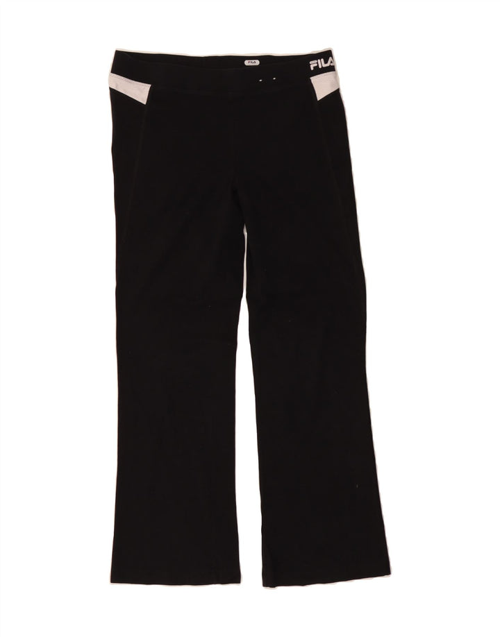 FILA Womens Tracksuit Trousers UK 16 Large  Black Vintage Fila and Second-Hand Fila from Messina Hembry 