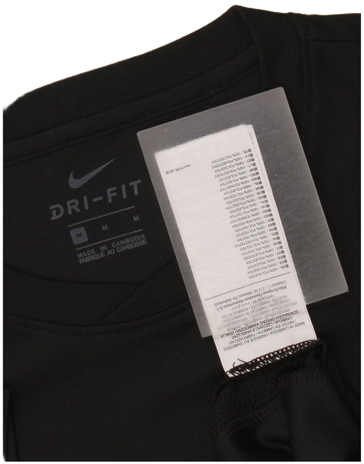 Ανδρικό T-Shirt Nike Dri Fit Top από μεσαίο μαύρο πολυεστέρα