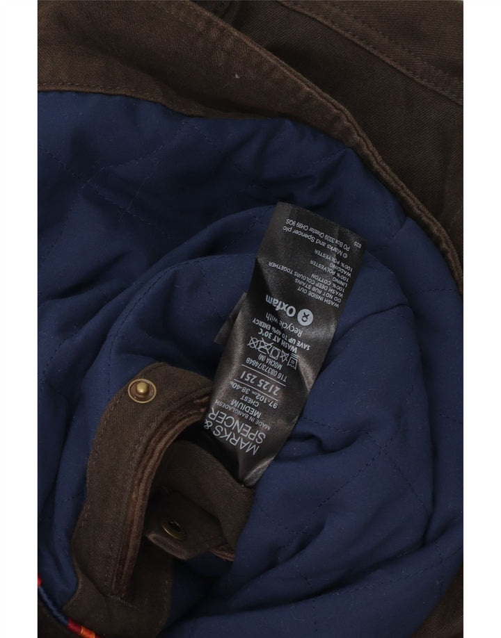 MARKS & SPENCER Ανδρικό Bomber Jacket UK 38 Μεσαίο Καφέ Βαμβακερό