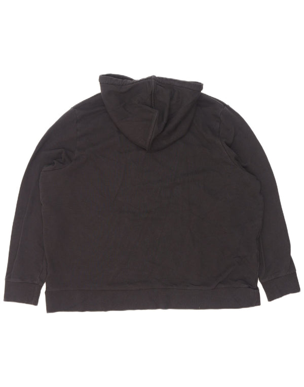 Marks & Spencer Womens Hoodie Jumper UK 22 3XL Μαύρο βαμβακερό