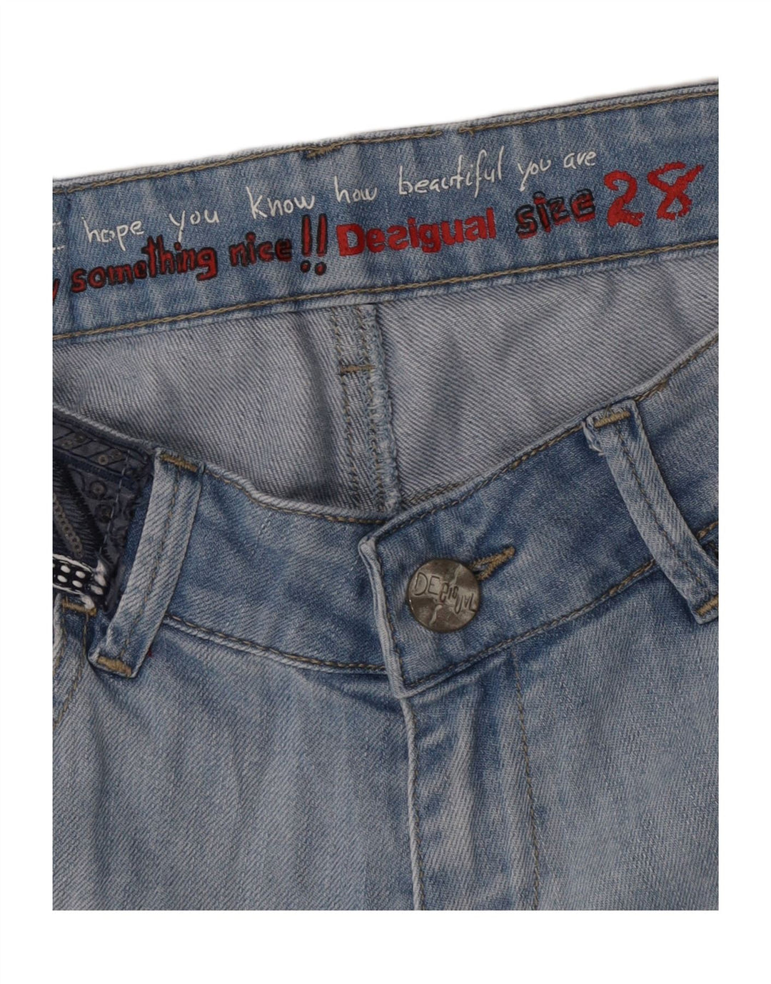 Γυναικείο Desigual Graphic τζιν σορτς W28 Medium Blue Floral