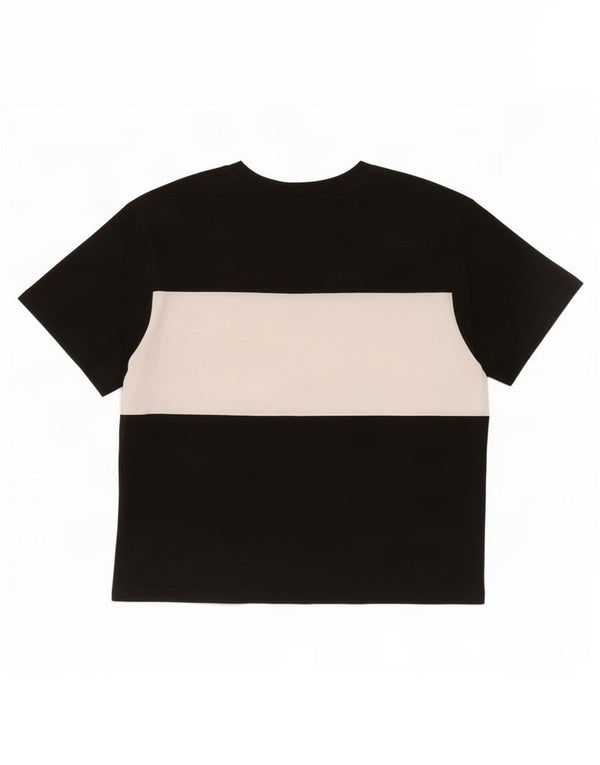 Fila Γυναικείο T-Shirt Top UK 14 Medium Black Colourblock