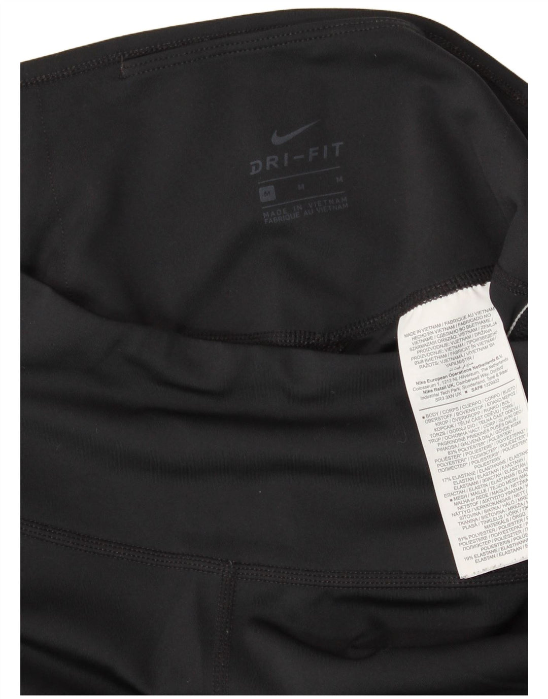 Γυναικεία γραφικά κολάν NIKE Dri Fit UK 12 Medium Black Colourblock