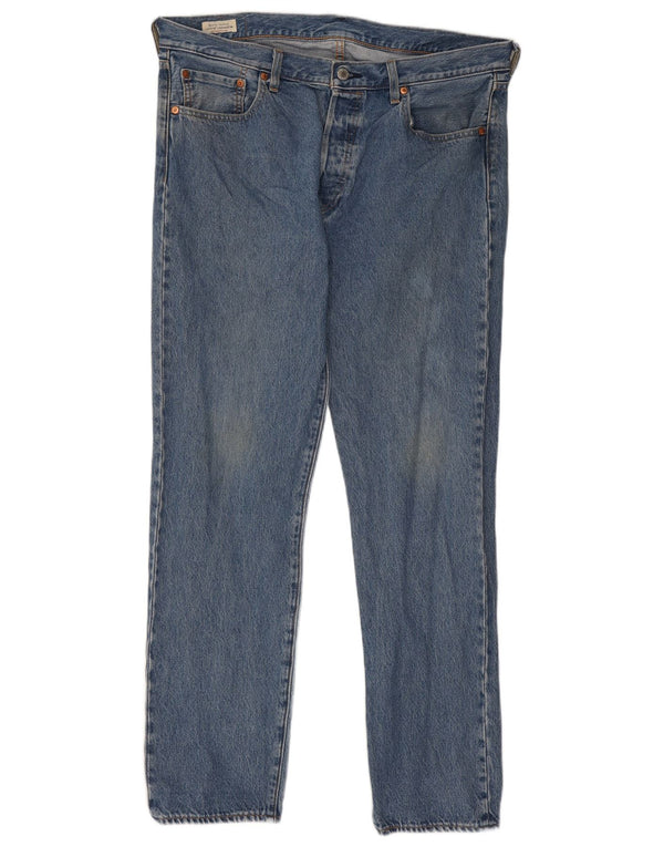 Levi's Mens 501 Straight Jeans W36 L32 Blue Cotton